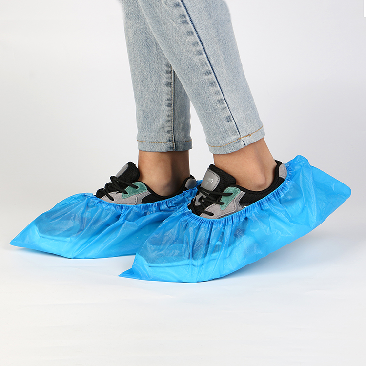 Plastic Safety Protective blue cpe shoe cover