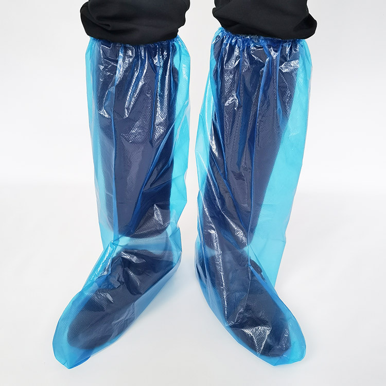 Plastic PE disposable waterproof boot cover