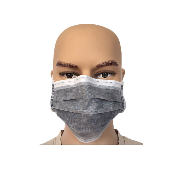 Active Carbon 4 layer gray Non-woven Face Mask