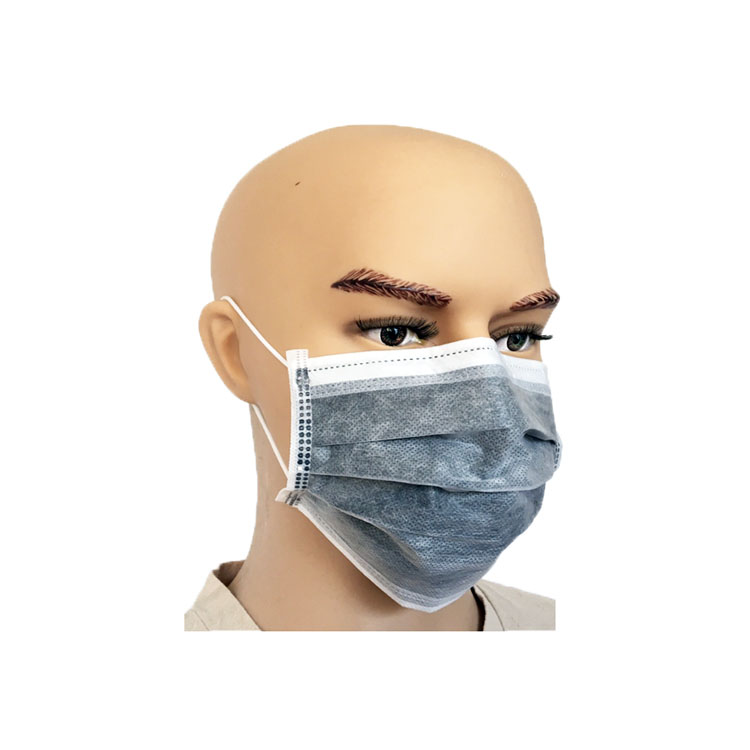 Active Carbon 4 layer gray Non-woven Face Mask