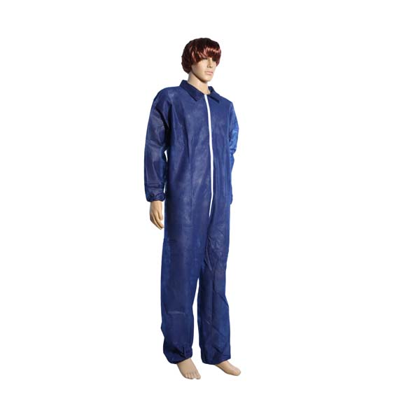 Blue 60g Polypylene Hooded Coverall