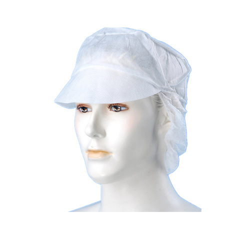 Nonwoven Snood Cap With Peak