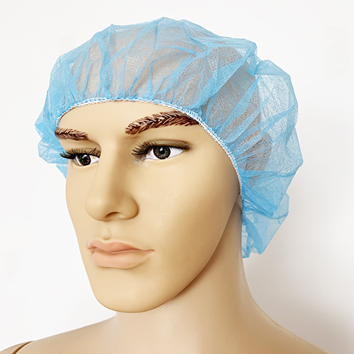 PP Medical Non woven Disposable Blue Bouffant Cap