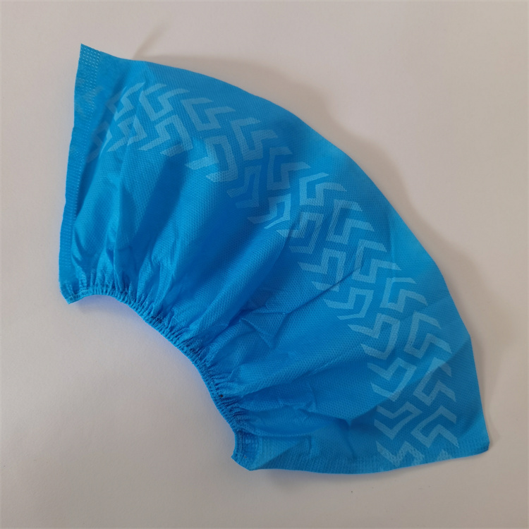  Elastic Safety Protective Blue Non slip non woven Shoe Covers for walking