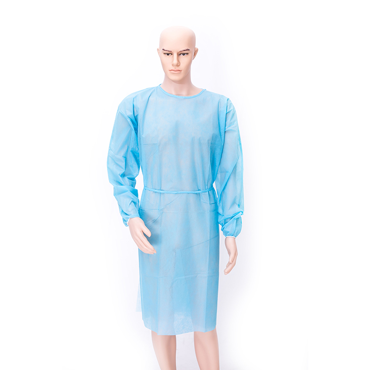 Disposable non woven pp medical isolation gown 