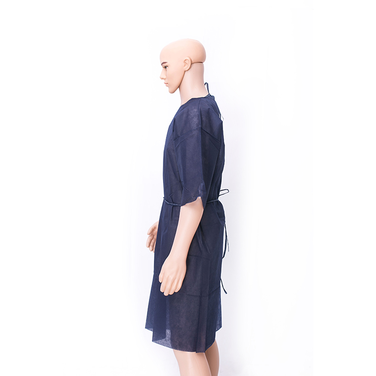 Disposable non woven dark blue patient clothing