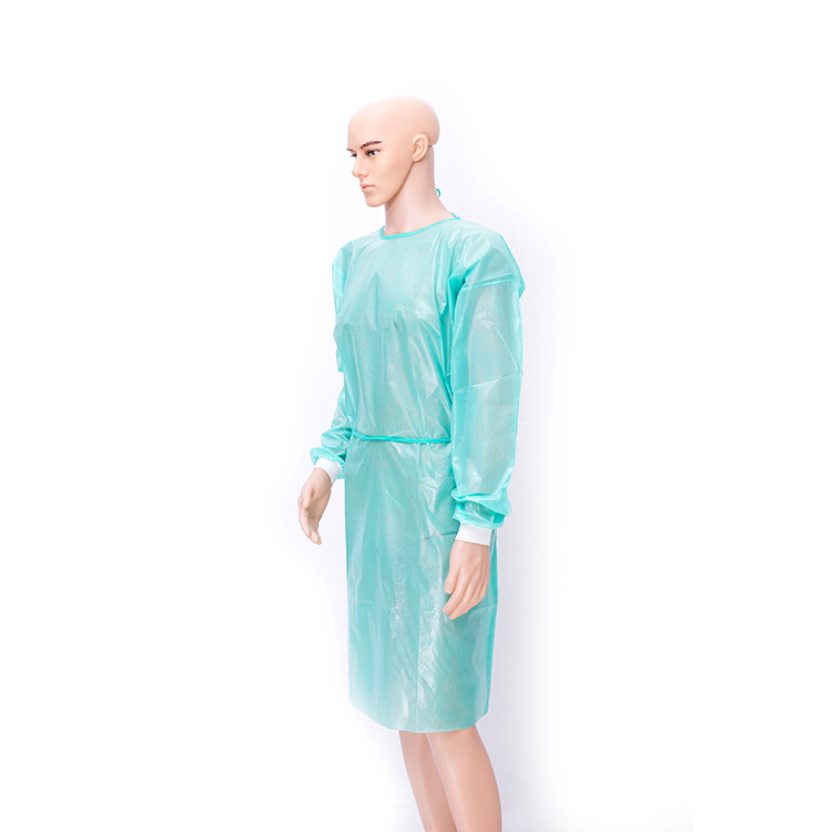 Disposable medical PP+PE waterproof surgical gown