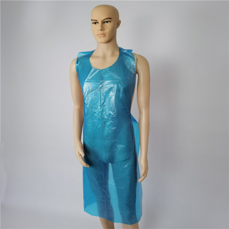 Disposable single use plastic waterproof PE apron 