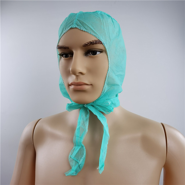Disposable non woven head cover with tie 