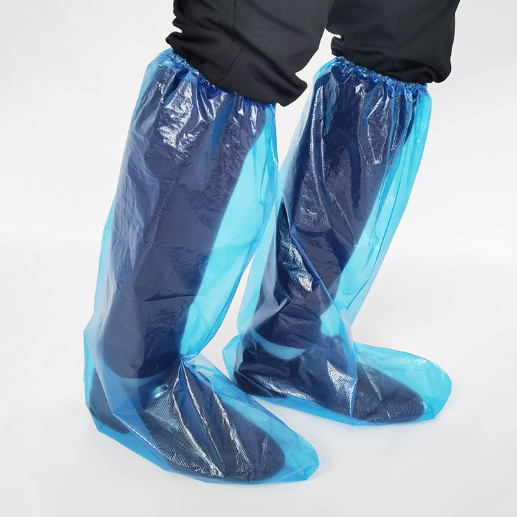 Waterproof disposable PE Boot cover with elastics