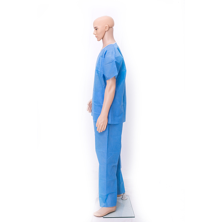 Top Quality V-neck Hospital Patient Scrub Suits For Man & Woman 